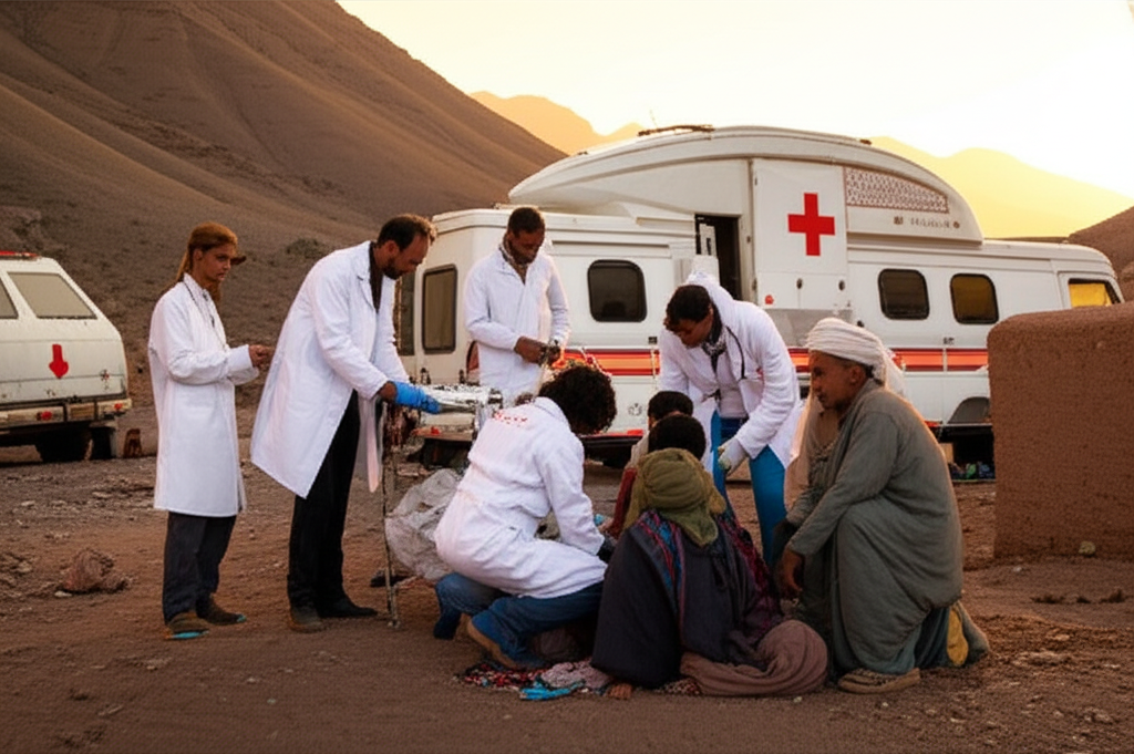Caravane médicale dans les montagnes marocaines